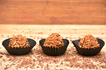 Delicious praline with nuts