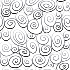 Geometric seamless pattern. Vector abstract spiral line background. 