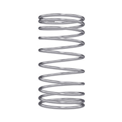 Metal spring isolated on white