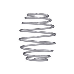 Metal spring isolated on white