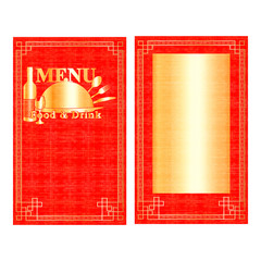 restaurant menu background red scroll