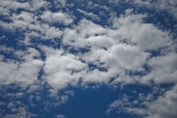 Fototapeta premium Białe chmury na niebieskim niebie