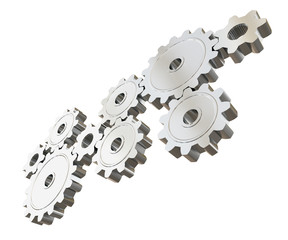 Set of mechanical gears