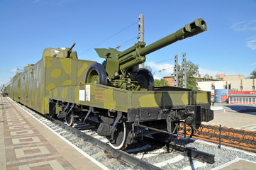 armored train. railway station Tula, Russia