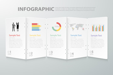 Design clean template infographic. can be used for workflow, layout, diagram, process