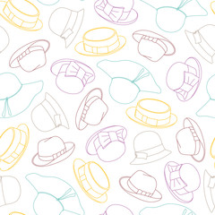 Seamless pattern with hats
