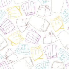 Seamless pattern with skirts.
