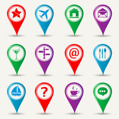 Map pointers icons