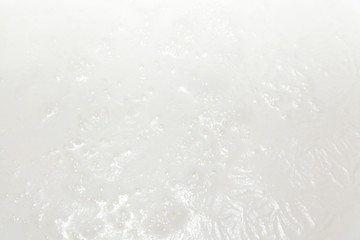 Closeup of milk foam with selective focus