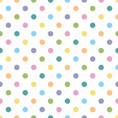 Vector Background #Freehand Polka Dot Pattern