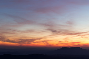 Twilight sky and Mountain background