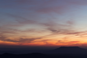 Twilight sky and Mountain background