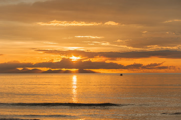 Sea of clouds on sunrise
