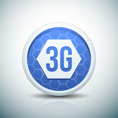 3G technology button sign
