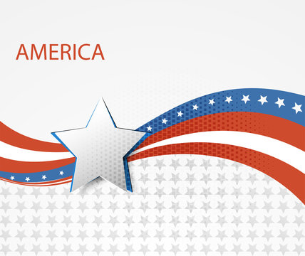 USA star flag design elements vector