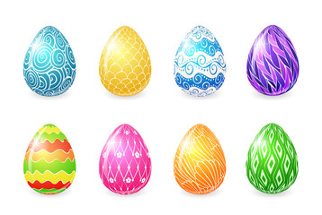 Colored easter eggs