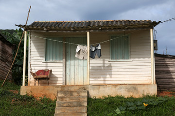 Fototapeta na wymiar Cuba, Vinales, old bungalow