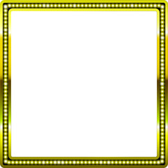 Picture frames, square gold glitter