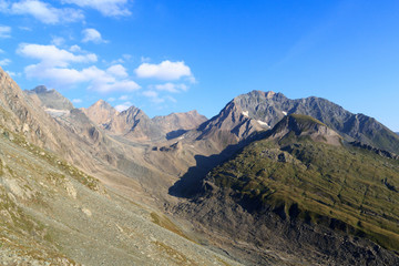 Mountain panorama in Hohe Tauern Alps, Austria