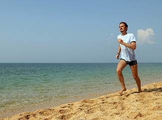 The Man Running Along The Costline