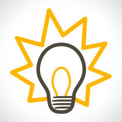 light bulb logo. vector illustration.