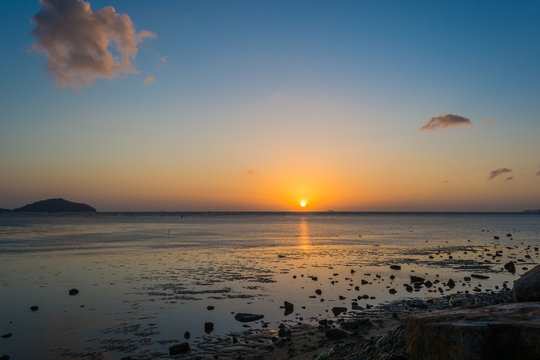 Fototapeta sunrise with clouds