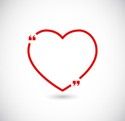 quote box frame - heart shape