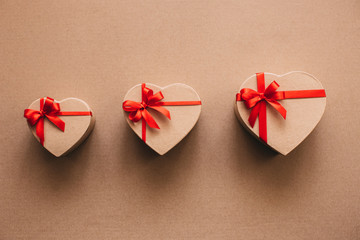 Gifts heart different sizes.