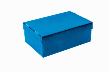 Blue box on white background