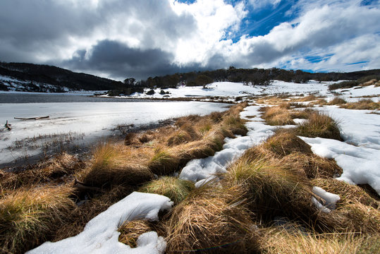 Snow moutains in Kosciuszko National Park, Australia.
