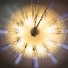 Obraz na płótnie Canvas Abstract time concept with retro clock