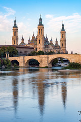 Fototapeta premium View of Basilica Pillar in Zaragoza , Spain.