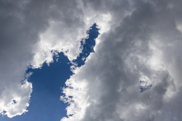 Cloud summer sky in America