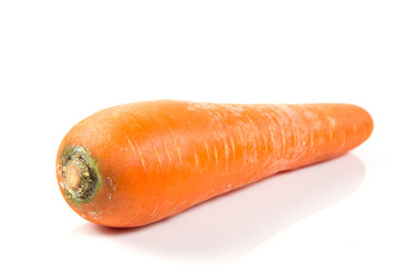 Fresh carrot on white background.