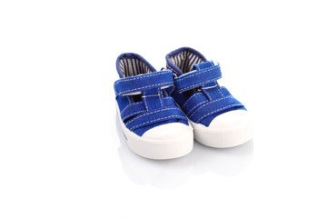 blue baby shoes