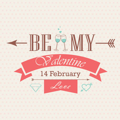 Valentines day emblem