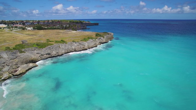 aerial video of foul bay and crane beach, barbados