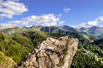 Tatra mountains in the summer, view of the polish Tatra