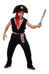 Man pirate isolated on the white background