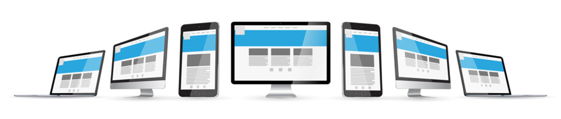 Modern digital tech device collection