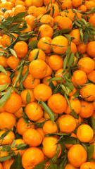 Fototapeta na wymiar lots of fresh mandarin