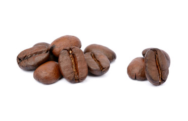Fresh coffee on a white background