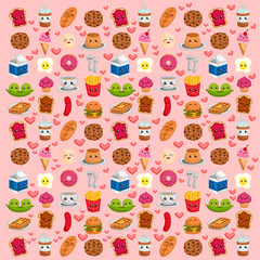 Food in love background