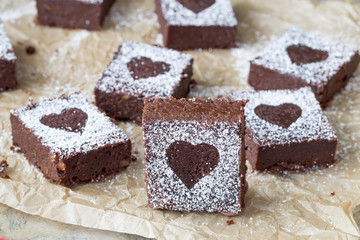 chocolate nut brownie cake