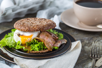 eggs and bacon for healthy breakfast