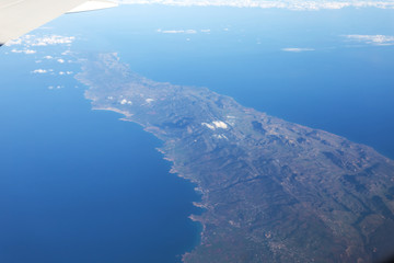cyprus island view from a fly