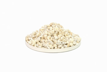 Perlite Isaolated in white background.