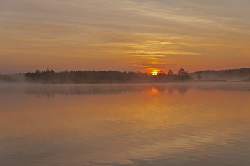 Dawn on the river.