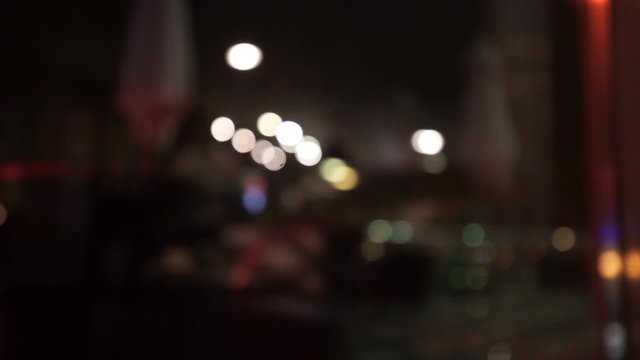 Abstract coffee shop in front of mirror, soft and blur concept