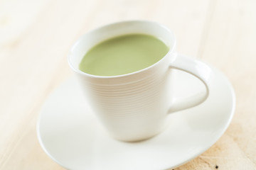 hot matcha latte